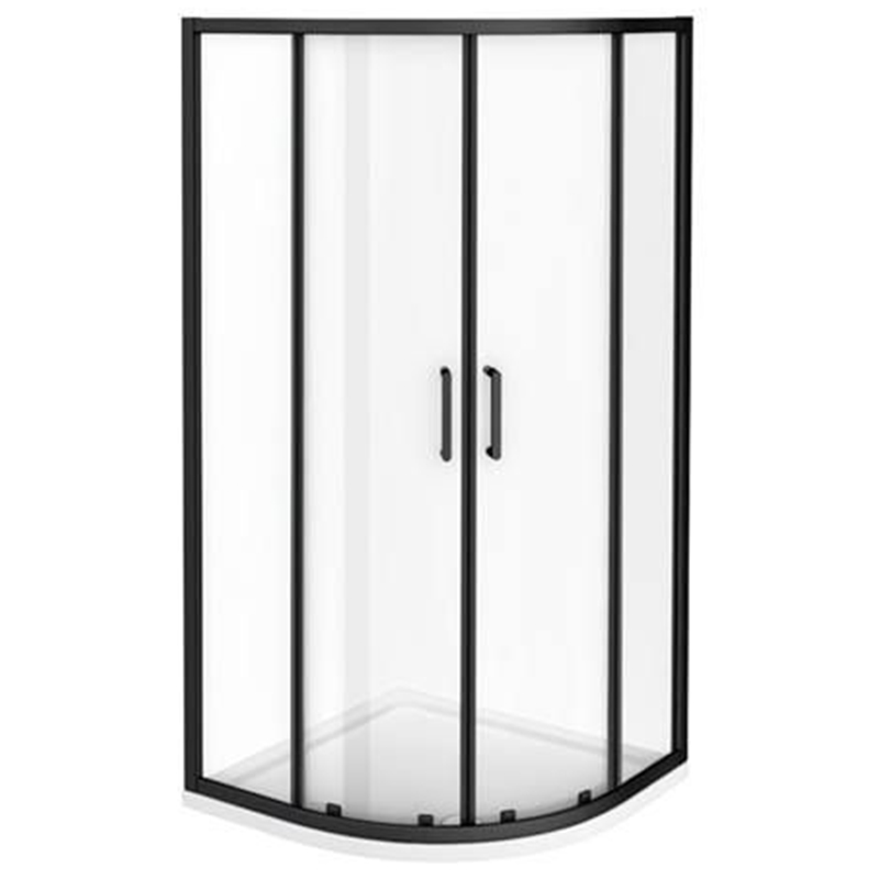 5/6/8mm redondo simples gabinete de chuveiro de porta deslizante